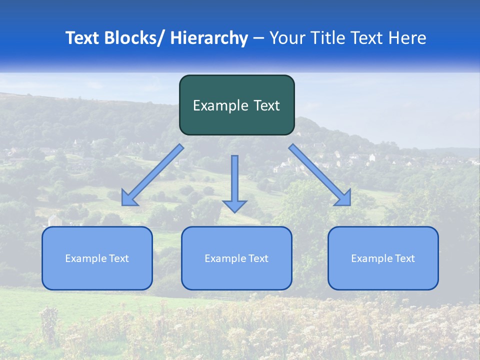 A Blue Sign Is In The Middle Of A Field PowerPoint Template