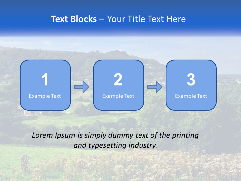 A Blue Sign Is In The Middle Of A Field PowerPoint Template