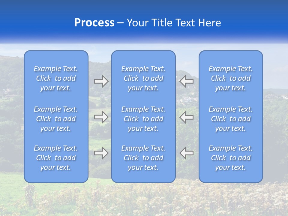 A Blue Sign Is In The Middle Of A Field PowerPoint Template