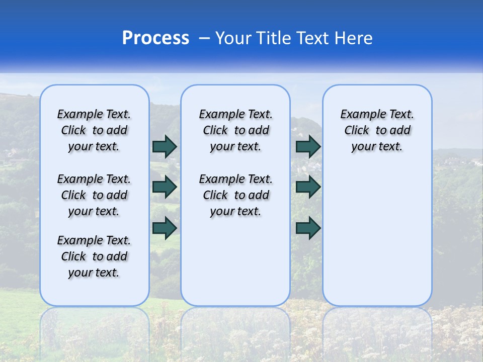 A Blue Sign Is In The Middle Of A Field PowerPoint Template
