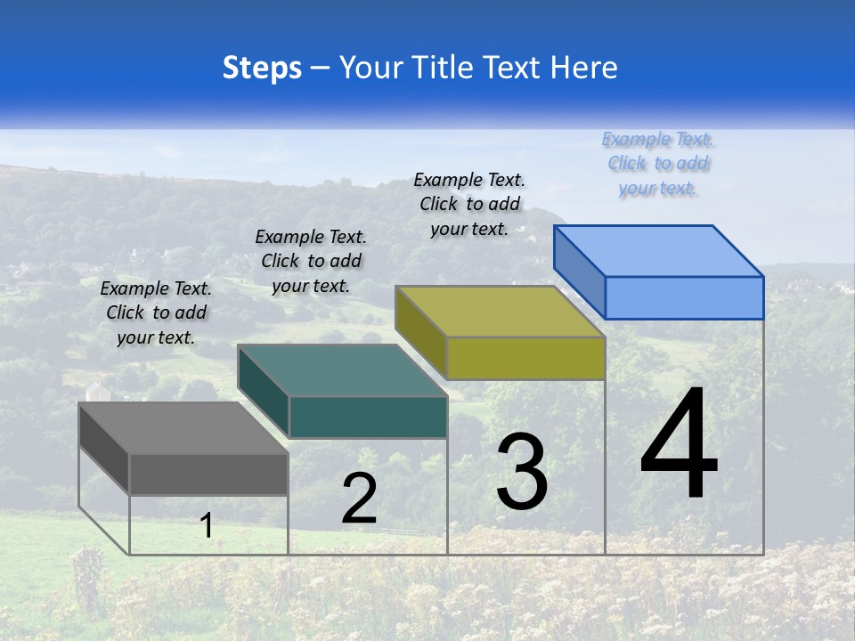 A Blue Sign Is In The Middle Of A Field PowerPoint Template