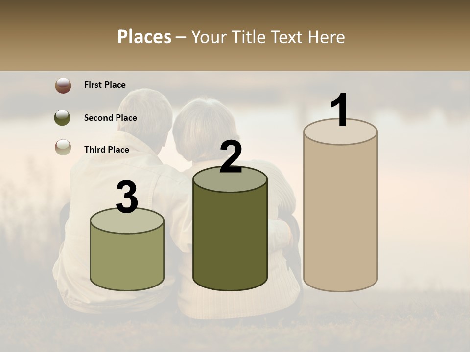 A Couple Of People Sitting Next To Each Other PowerPoint Template