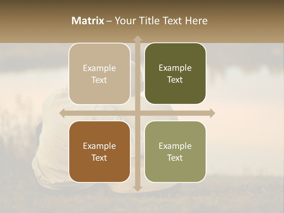 A Couple Of People Sitting Next To Each Other PowerPoint Template