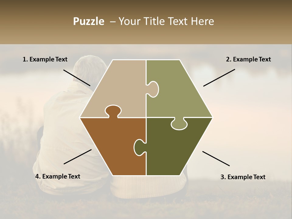A Couple Of People Sitting Next To Each Other PowerPoint Template