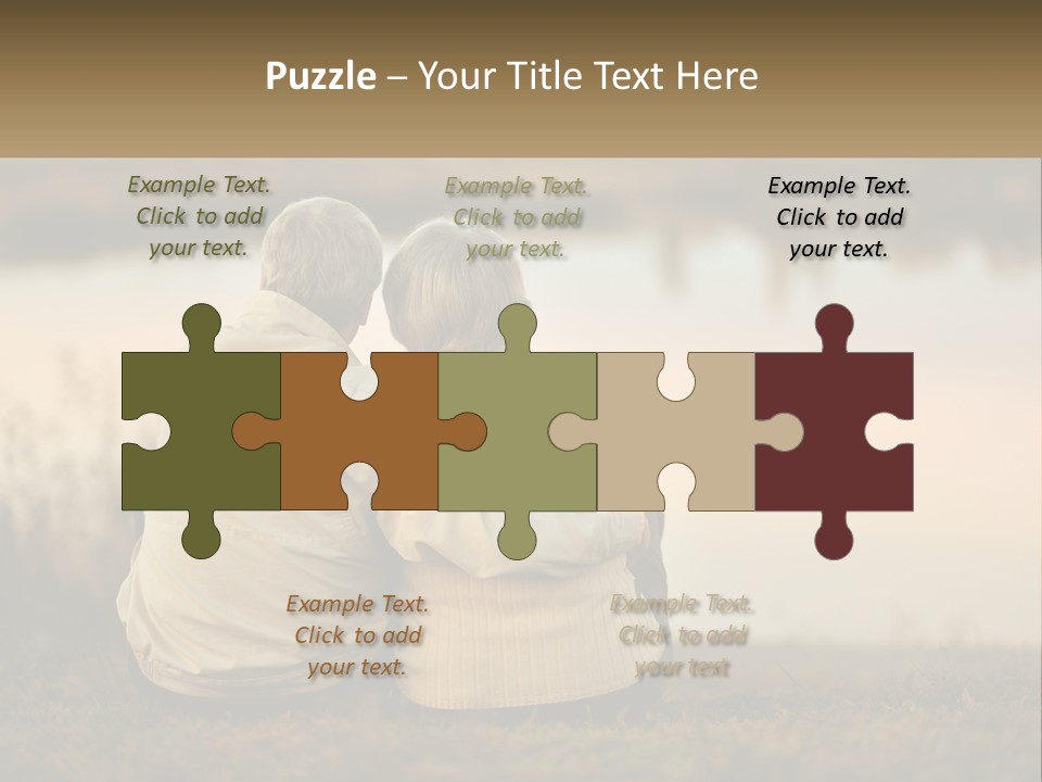 A Couple Of People Sitting Next To Each Other PowerPoint Template