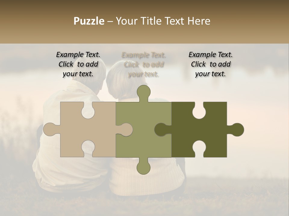 A Couple Of People Sitting Next To Each Other PowerPoint Template