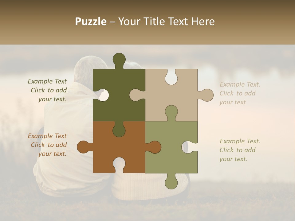 A Couple Of People Sitting Next To Each Other PowerPoint Template