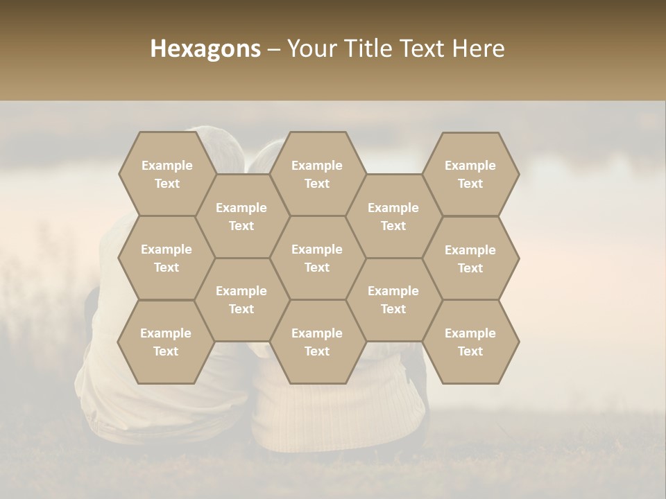 A Couple Of People Sitting Next To Each Other PowerPoint Template