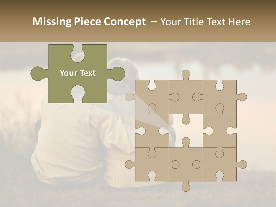 A Couple Of People Sitting Next To Each Other PowerPoint Template