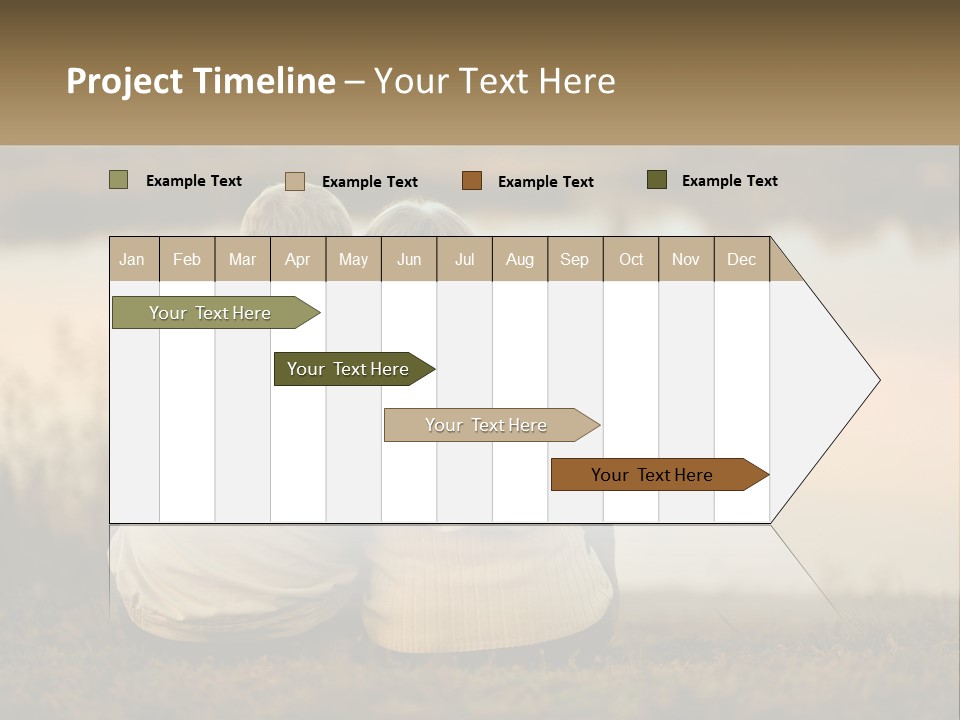A Couple Of People Sitting Next To Each Other PowerPoint Template