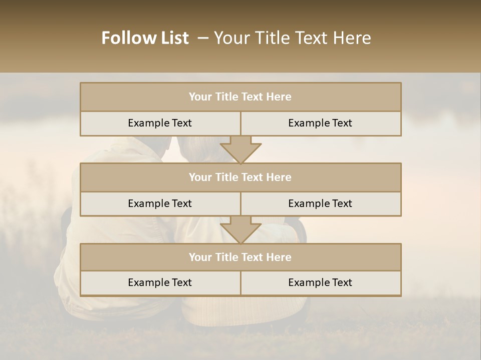 A Couple Of People Sitting Next To Each Other PowerPoint Template