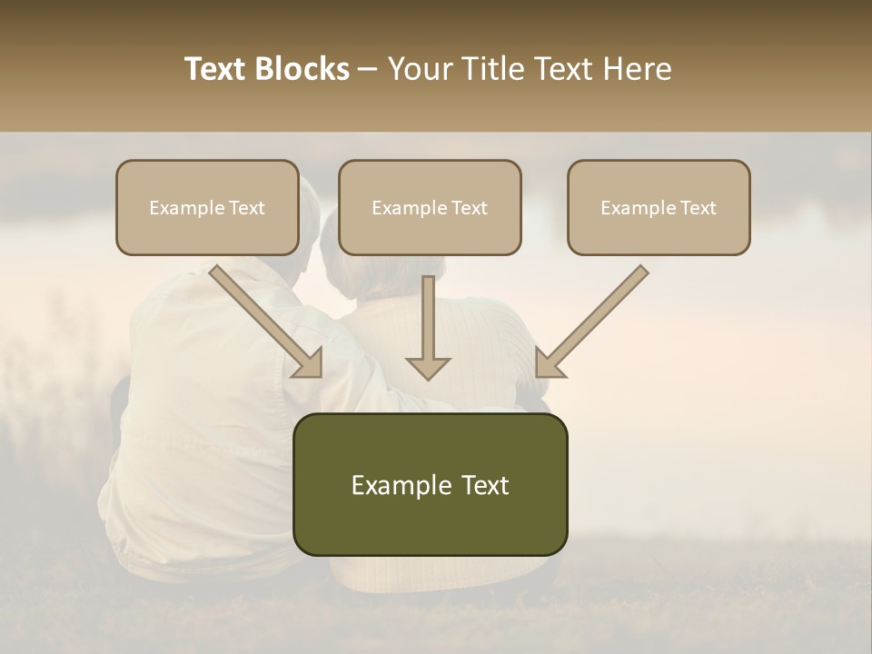 A Couple Of People Sitting Next To Each Other PowerPoint Template