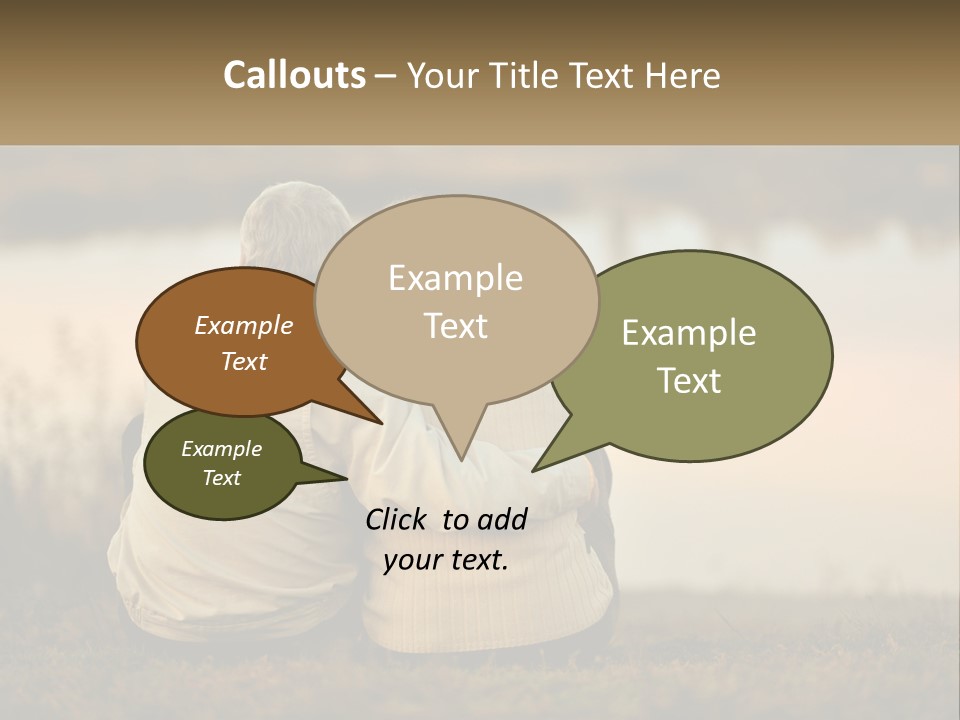 A Couple Of People Sitting Next To Each Other PowerPoint Template