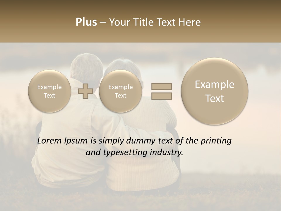 A Couple Of People Sitting Next To Each Other PowerPoint Template
