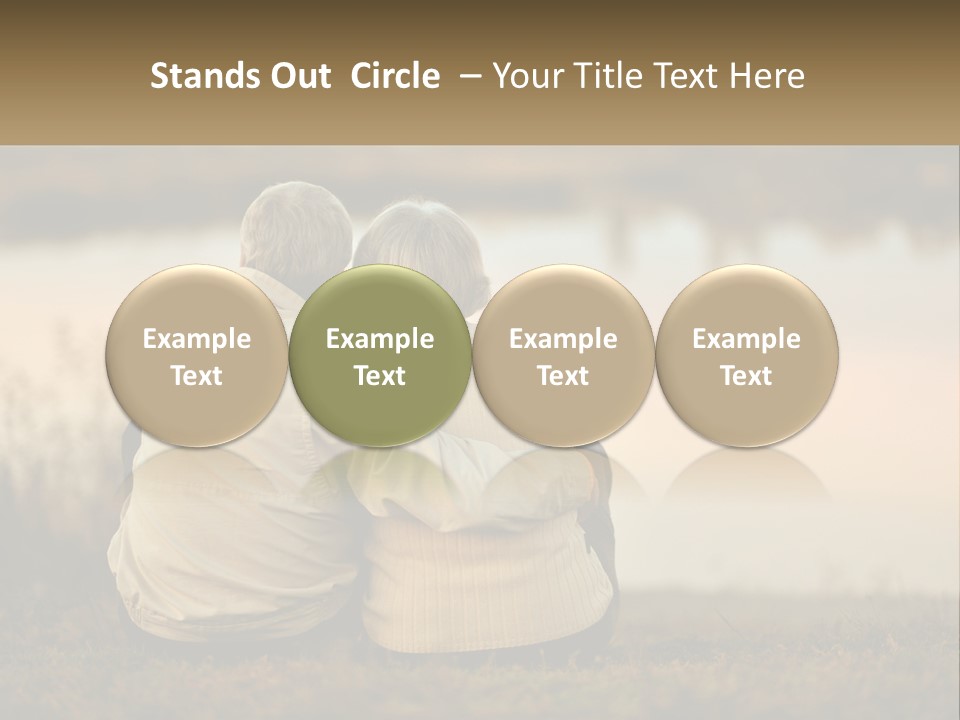 A Couple Of People Sitting Next To Each Other PowerPoint Template