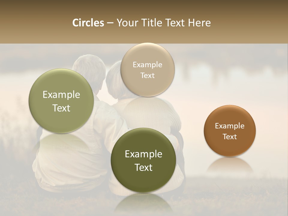 A Couple Of People Sitting Next To Each Other PowerPoint Template