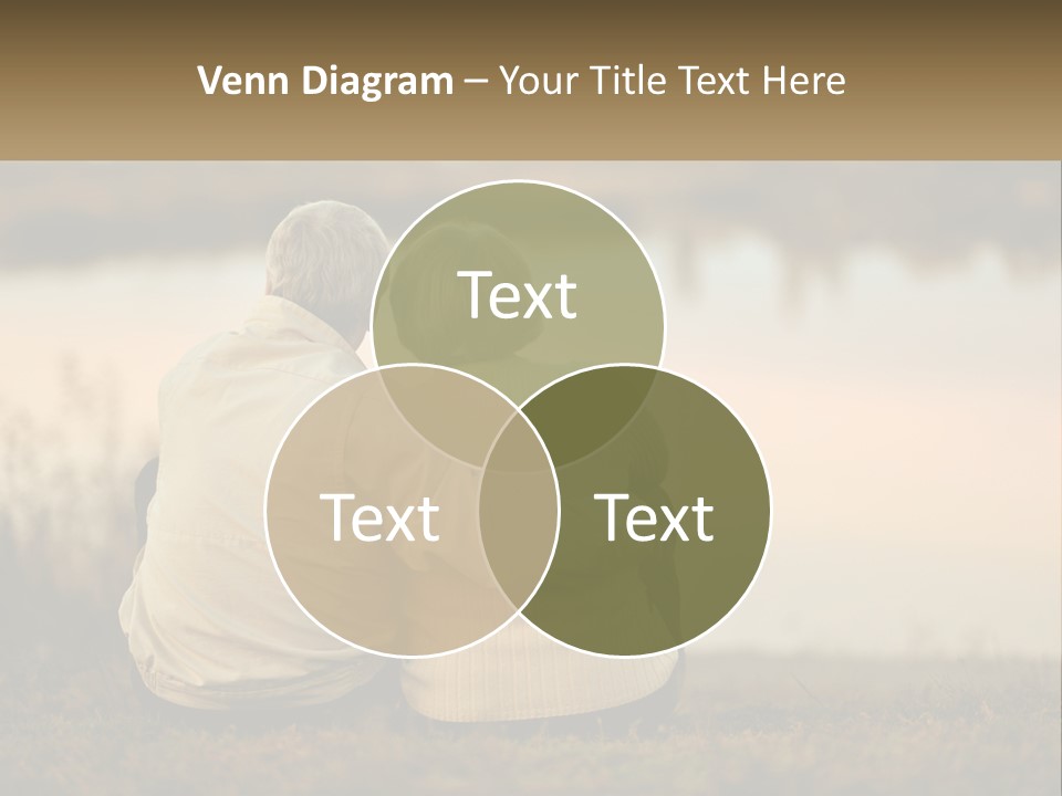 A Couple Of People Sitting Next To Each Other PowerPoint Template