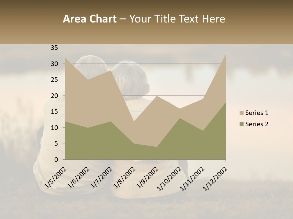 A Couple Of People Sitting Next To Each Other PowerPoint Template
