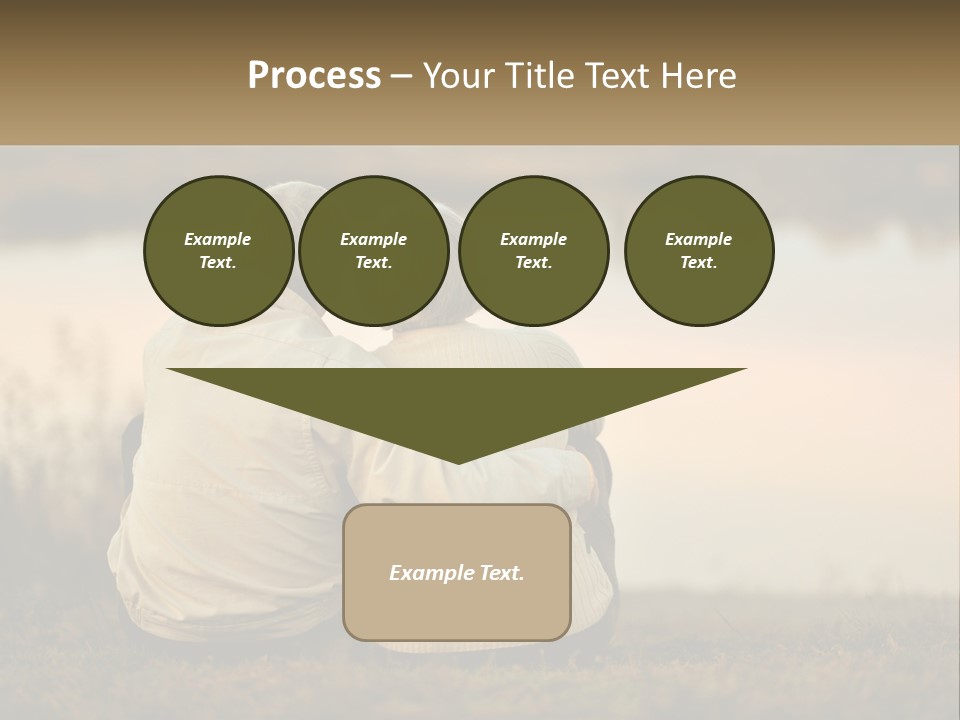 A Couple Of People Sitting Next To Each Other PowerPoint Template
