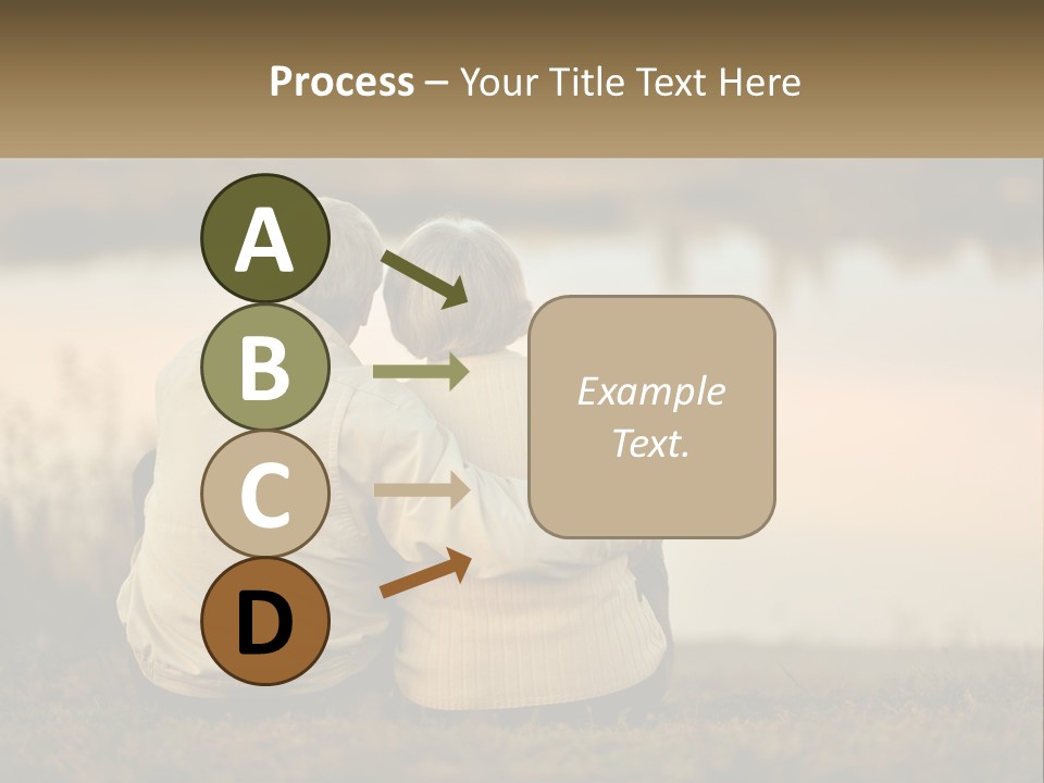 A Couple Of People Sitting Next To Each Other PowerPoint Template