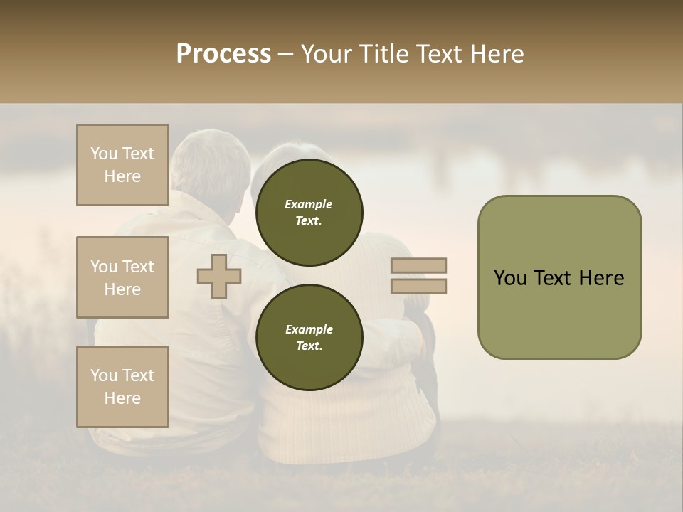 A Couple Of People Sitting Next To Each Other PowerPoint Template