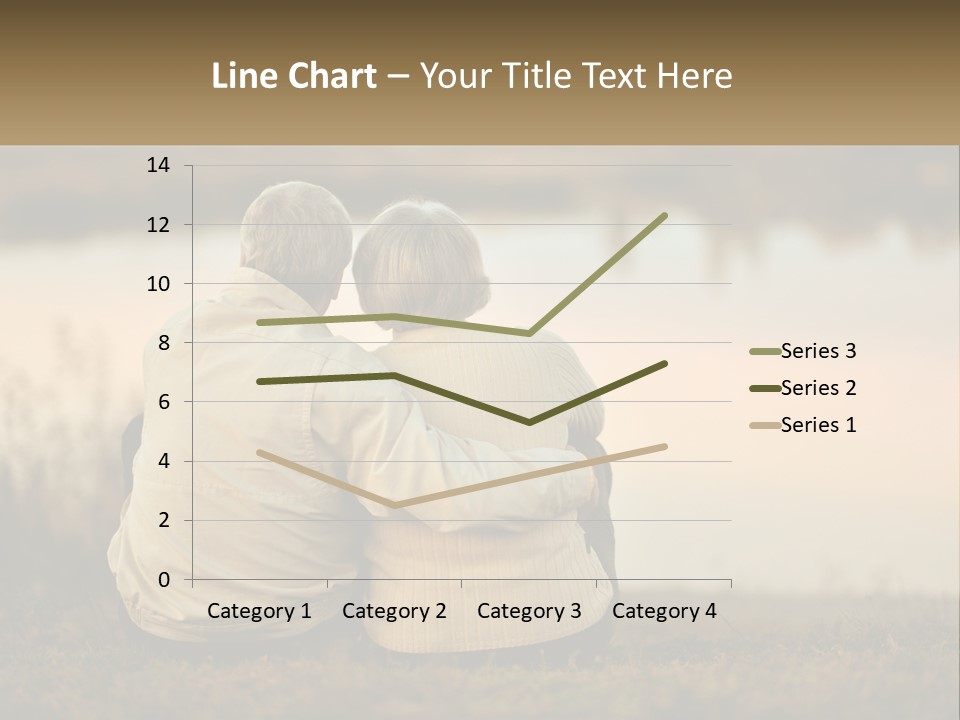 A Couple Of People Sitting Next To Each Other PowerPoint Template