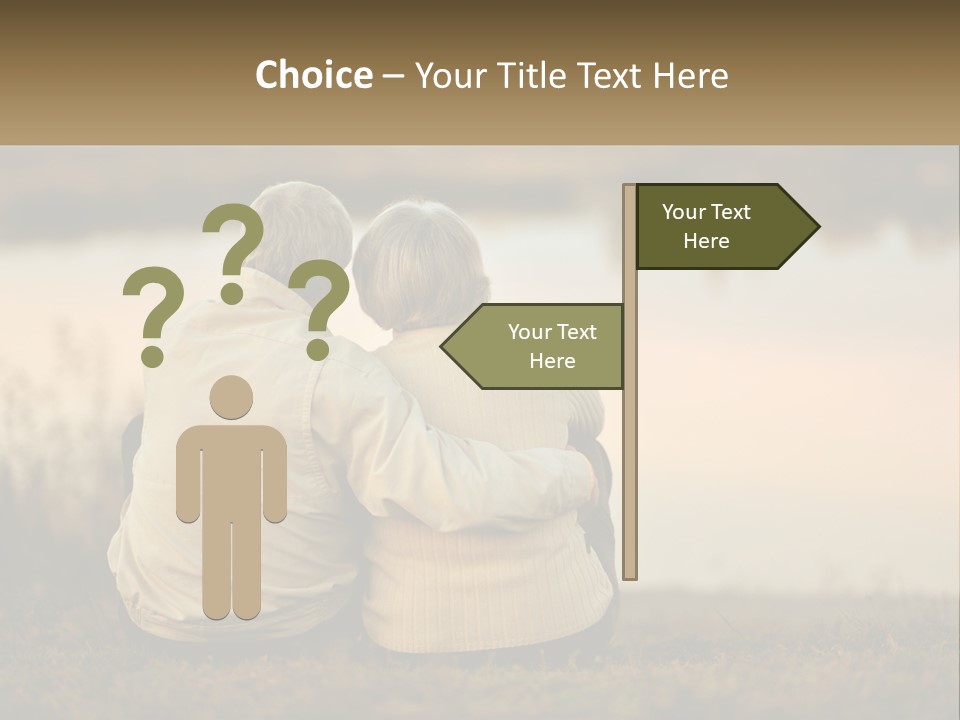 A Couple Of People Sitting Next To Each Other PowerPoint Template