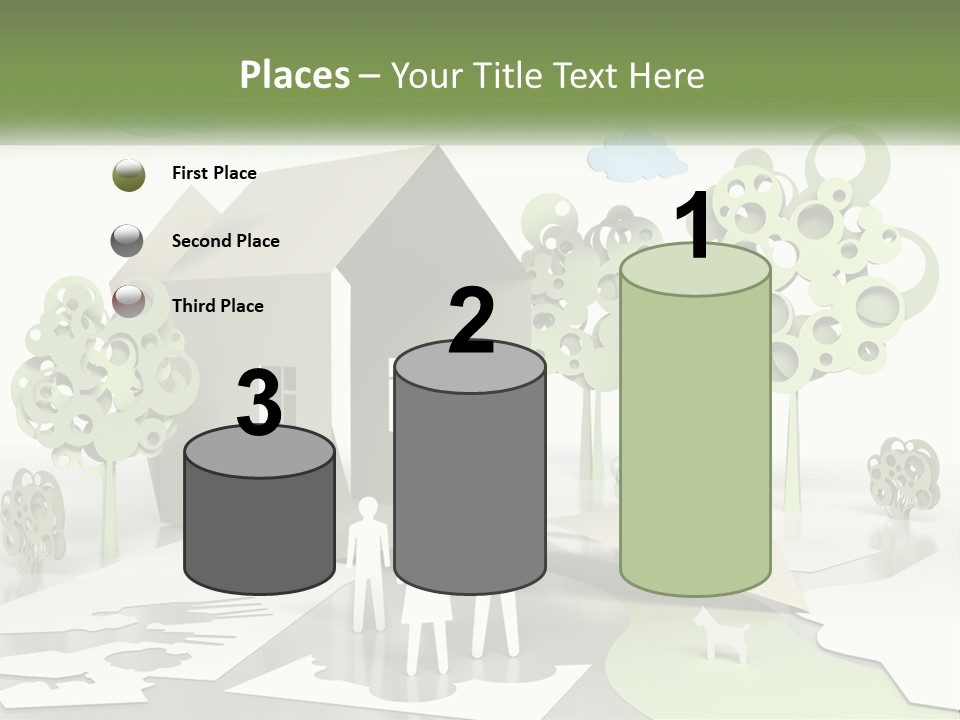 A Group Of People Standing In Front Of A House PowerPoint Template