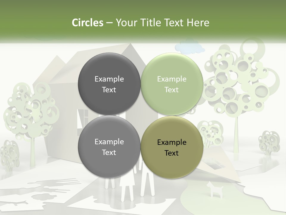 A Group Of People Standing In Front Of A House PowerPoint Template