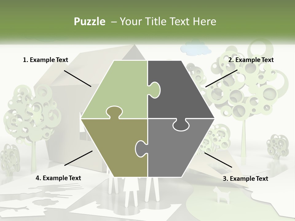 A Group Of People Standing In Front Of A House PowerPoint Template