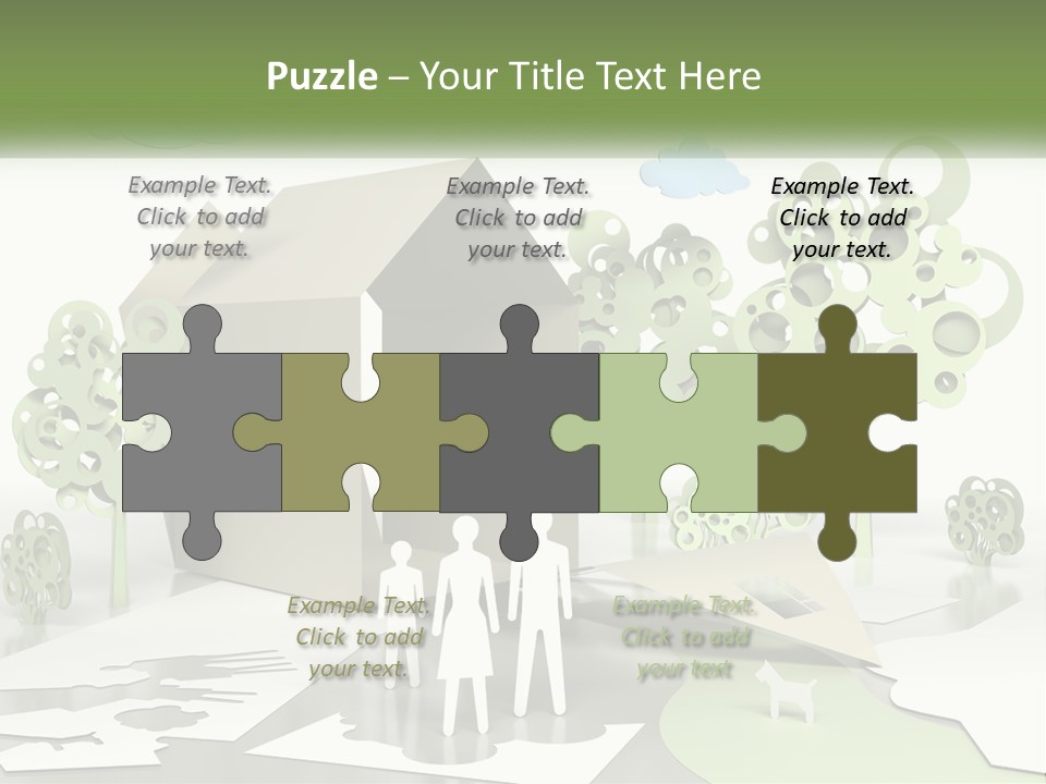 A Group Of People Standing In Front Of A House PowerPoint Template