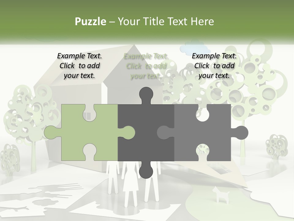 A Group Of People Standing In Front Of A House PowerPoint Template