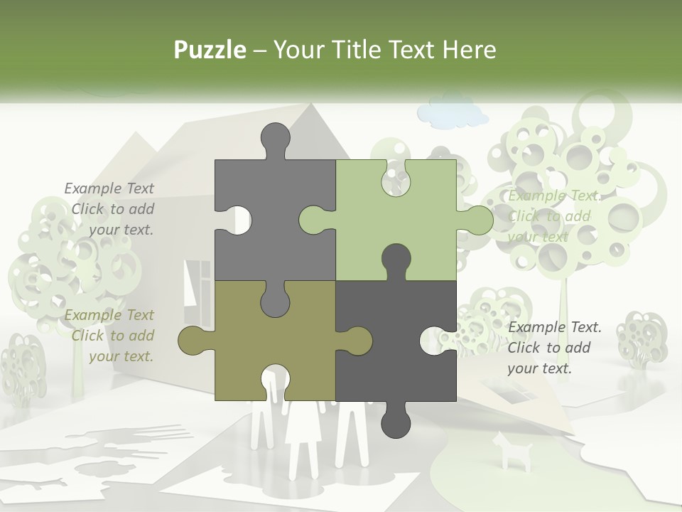 A Group Of People Standing In Front Of A House PowerPoint Template