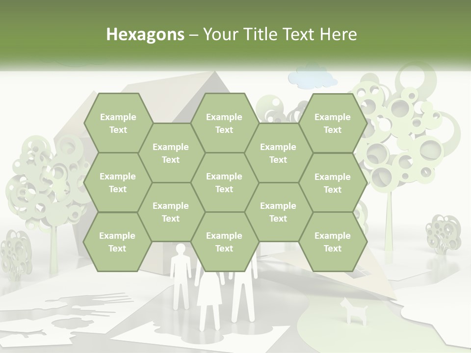 A Group Of People Standing In Front Of A House PowerPoint Template