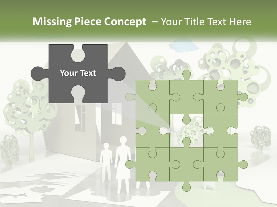 A Group Of People Standing In Front Of A House PowerPoint Template