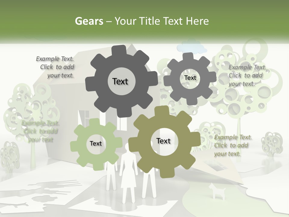 A Group Of People Standing In Front Of A House PowerPoint Template