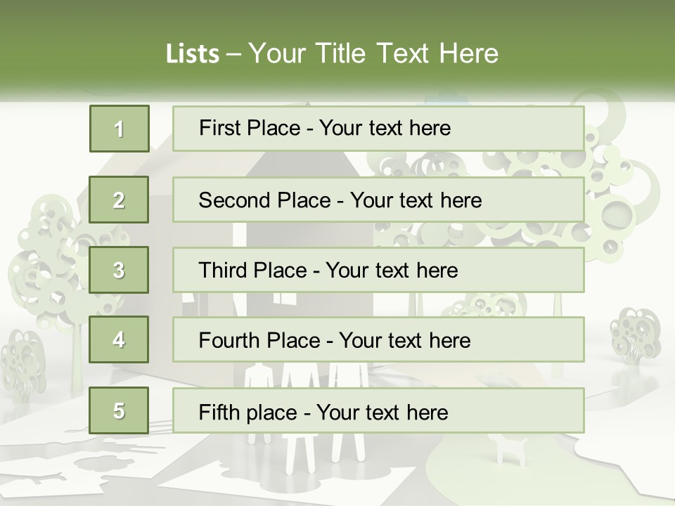 A Group Of People Standing In Front Of A House PowerPoint Template
