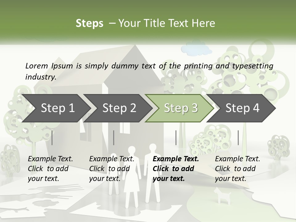 A Group Of People Standing In Front Of A House PowerPoint Template