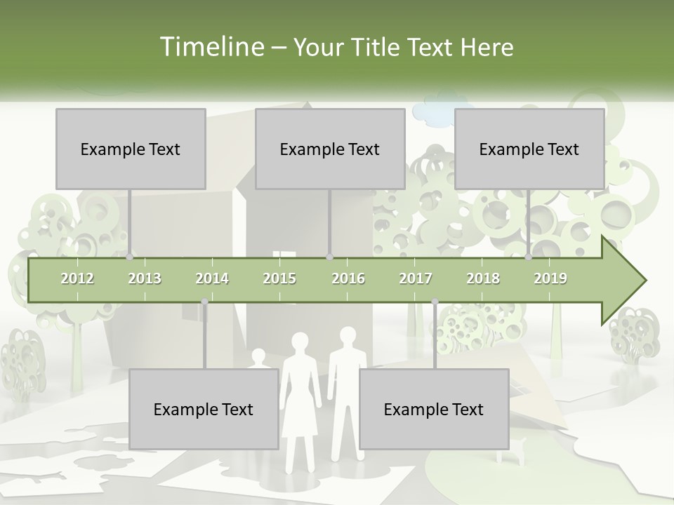A Group Of People Standing In Front Of A House PowerPoint Template