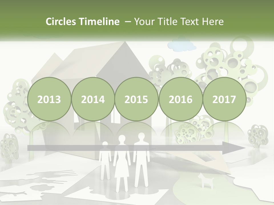 A Group Of People Standing In Front Of A House PowerPoint Template