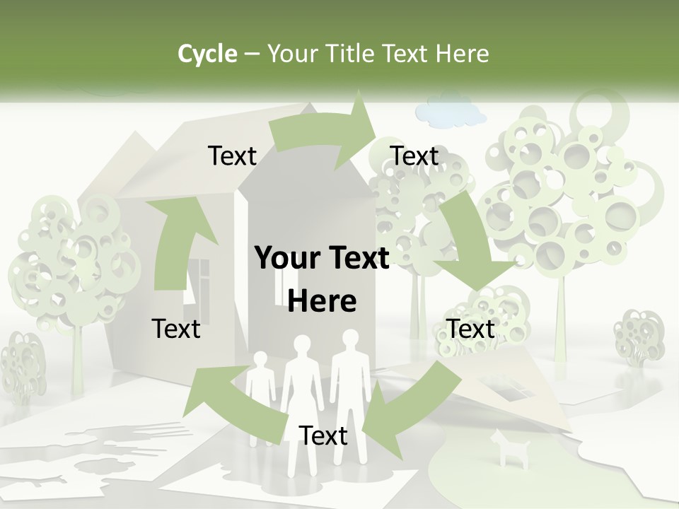 A Group Of People Standing In Front Of A House PowerPoint Template