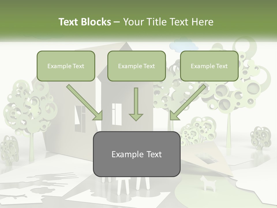 A Group Of People Standing In Front Of A House PowerPoint Template
