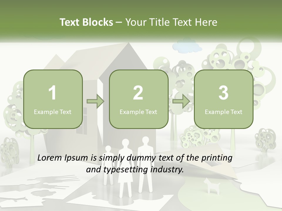 A Group Of People Standing In Front Of A House PowerPoint Template