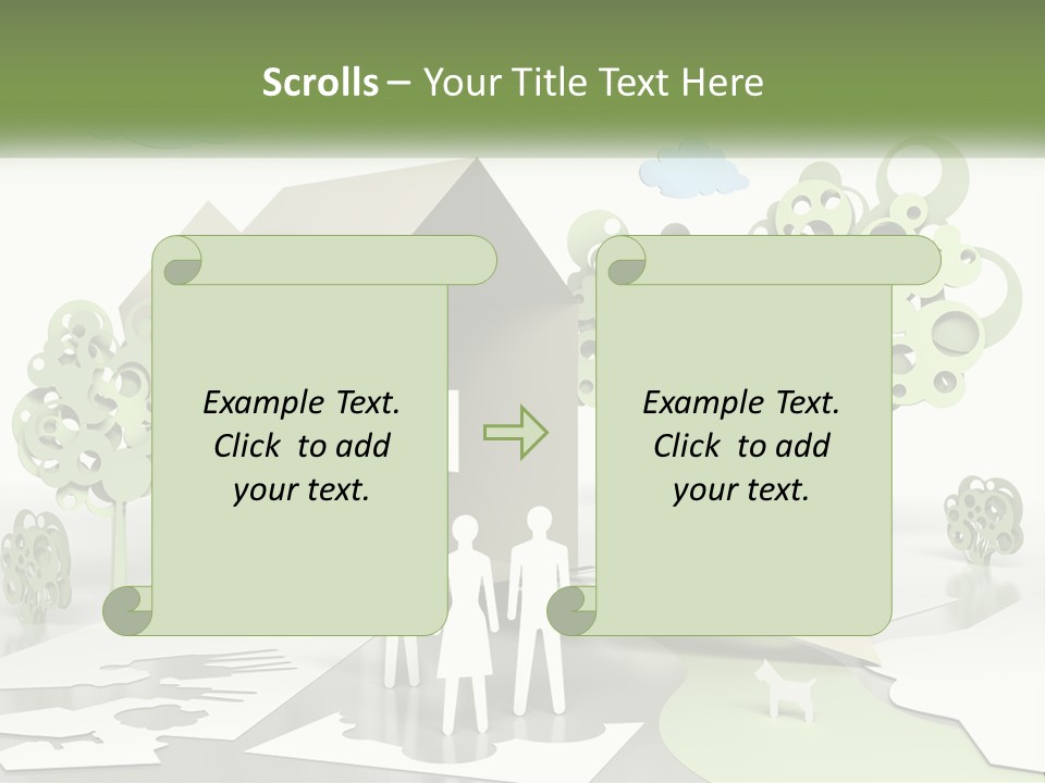 A Group Of People Standing In Front Of A House PowerPoint Template