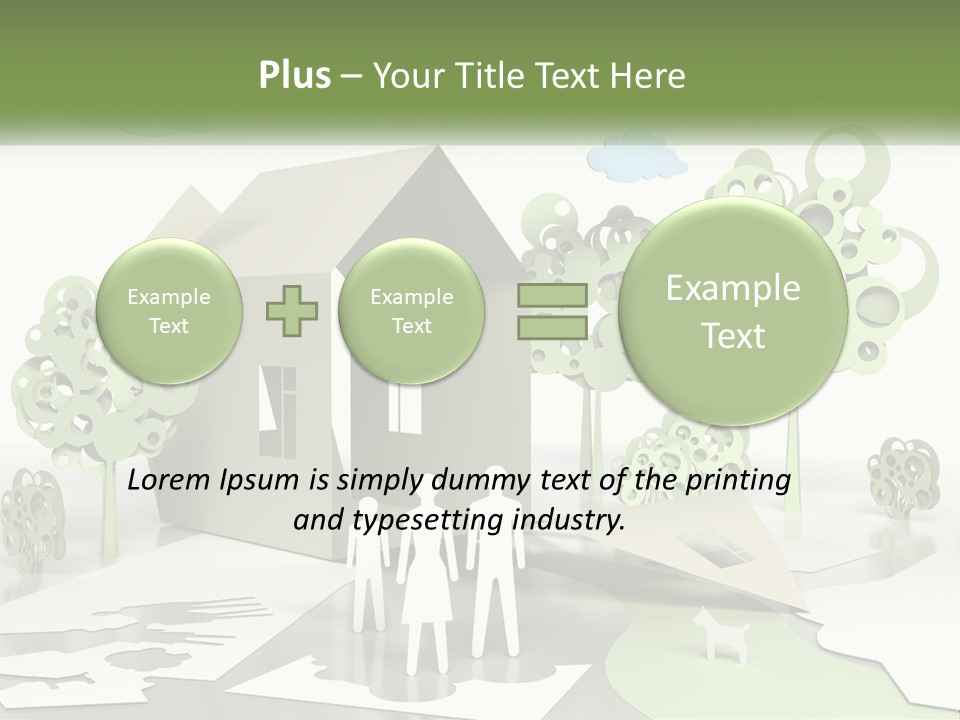A Group Of People Standing In Front Of A House PowerPoint Template