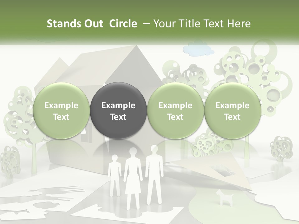 A Group Of People Standing In Front Of A House PowerPoint Template