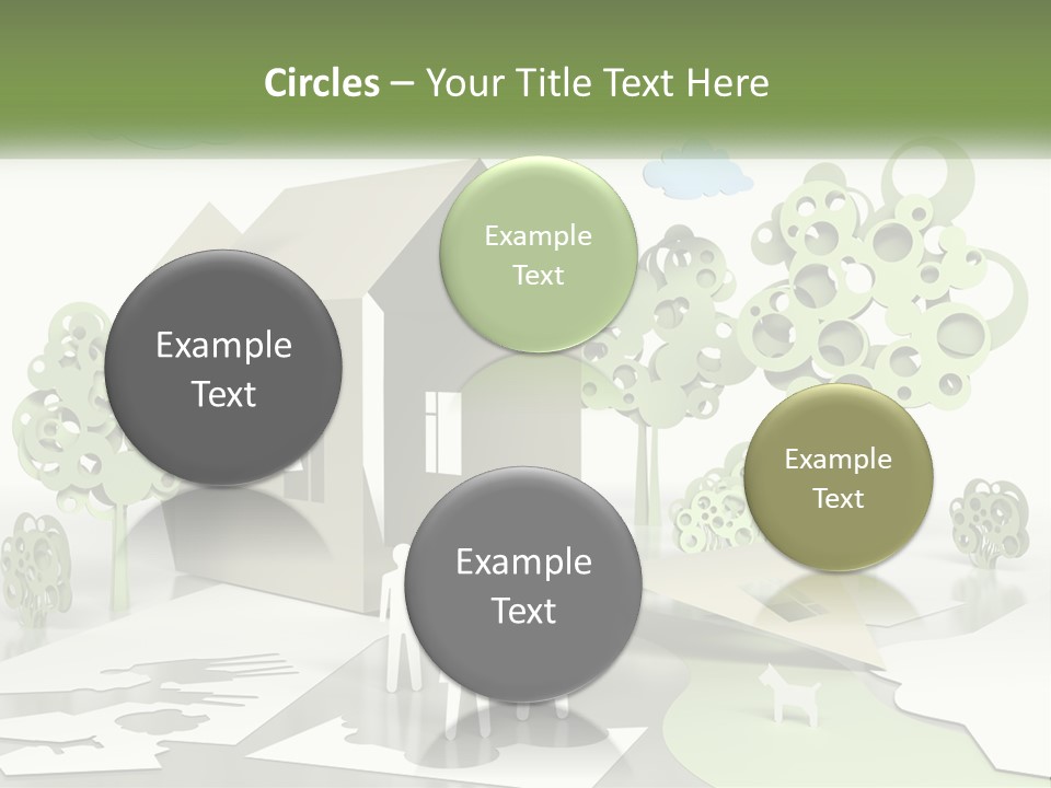 A Group Of People Standing In Front Of A House PowerPoint Template