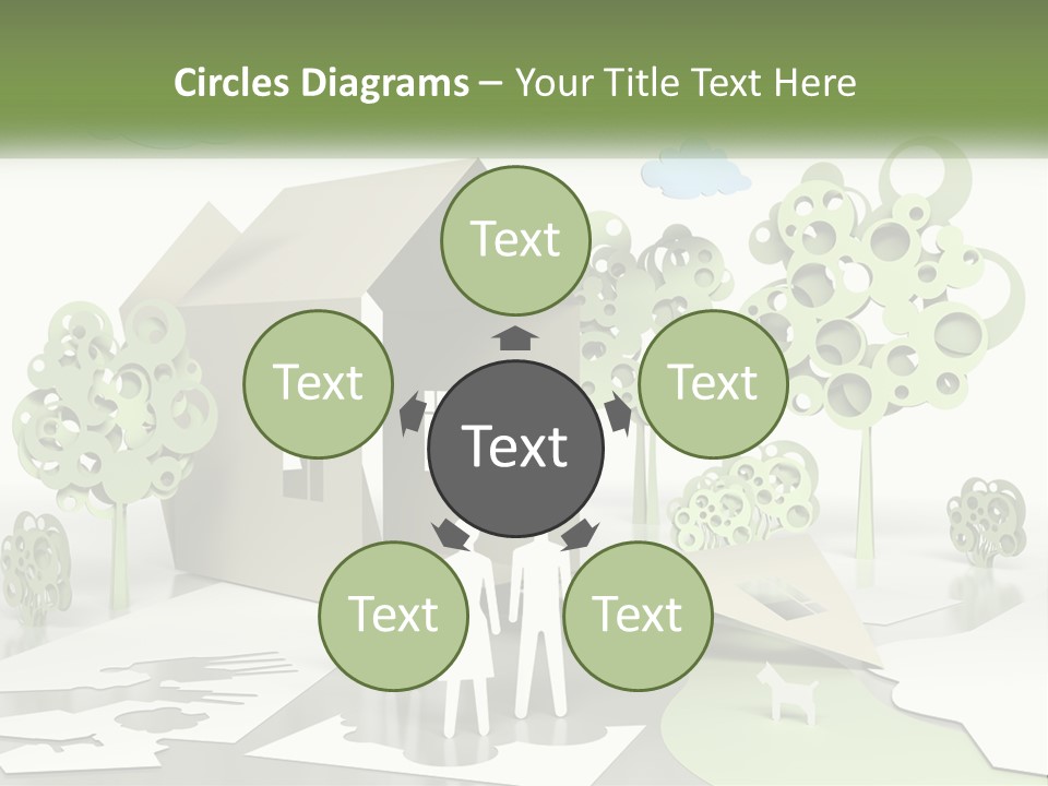 A Group Of People Standing In Front Of A House PowerPoint Template