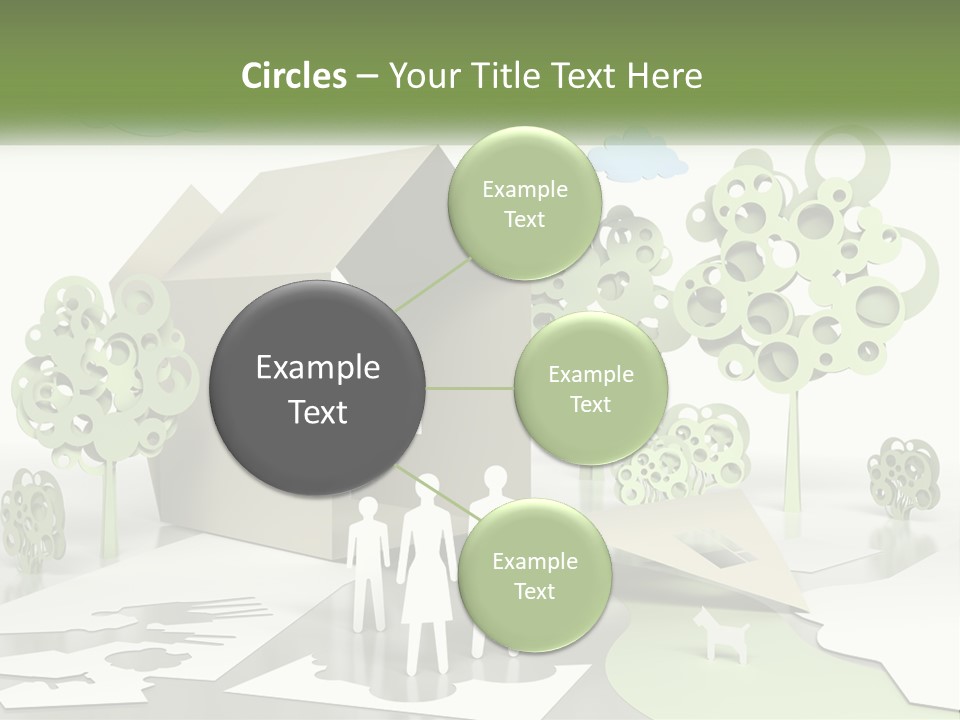 A Group Of People Standing In Front Of A House PowerPoint Template