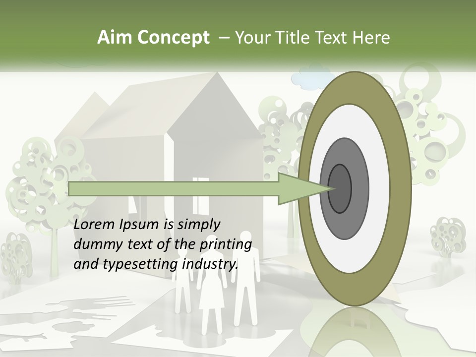 A Group Of People Standing In Front Of A House PowerPoint Template